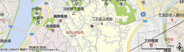 大分県臼杵市上塩田286周辺の地図