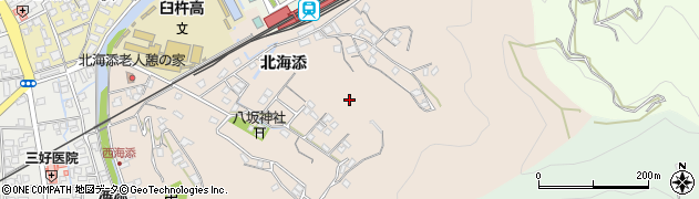 大分県臼杵市北海添周辺の地図