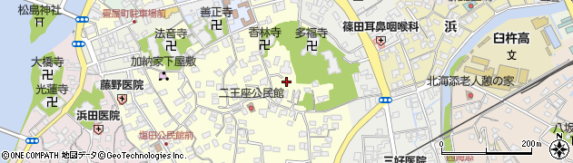 大分県臼杵市上塩田182周辺の地図