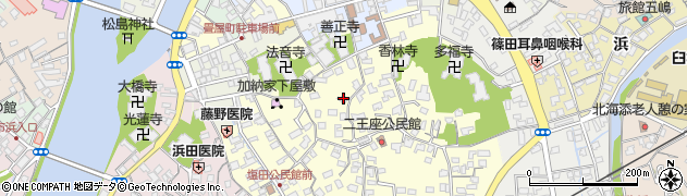 大分県臼杵市二王座164周辺の地図