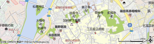 二王座歴史の道周辺の地図