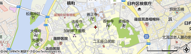 大分県臼杵市二王座161周辺の地図