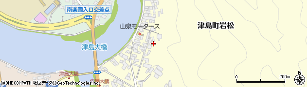 愛媛県宇和島市津島町岩松1289周辺の地図