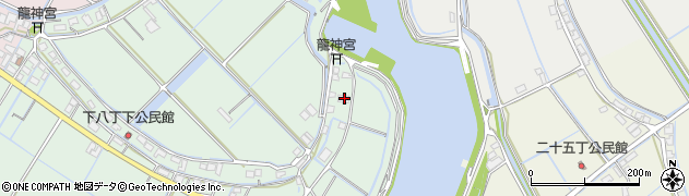 福岡県柳川市有明町1608周辺の地図