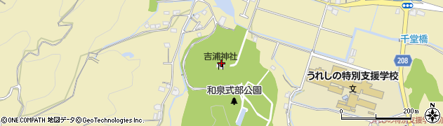 吉浦神社周辺の地図