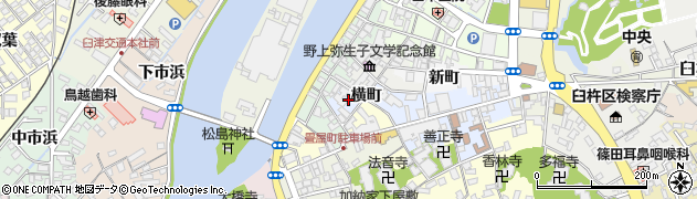大分県臼杵市横町周辺の地図