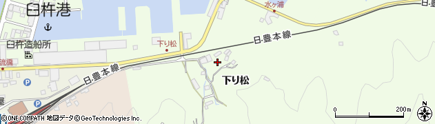 大分県臼杵市下り松周辺の地図