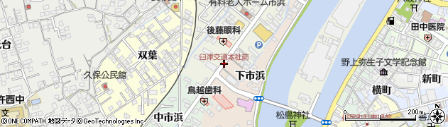 臼津交通本社前周辺の地図