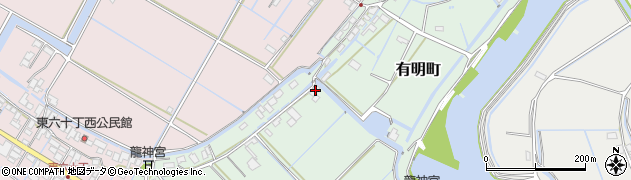 福岡県柳川市有明町1524周辺の地図