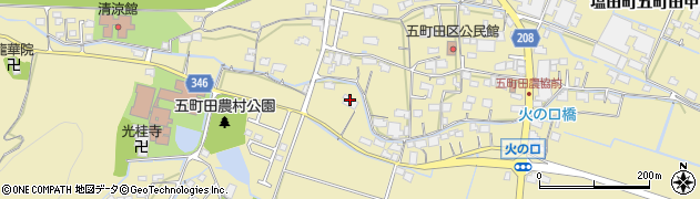 佐賀県嬉野市塩田町大字五町田甲3486周辺の地図