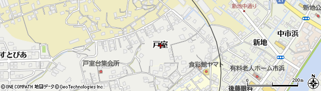 大分県臼杵市戸室周辺の地図