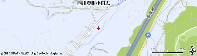 佐賀県武雄市西川登町大字小田志周辺の地図