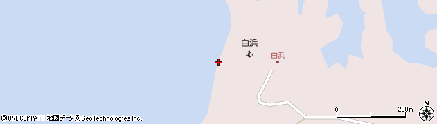 白浜海水浴場周辺の地図