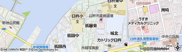 大分県臼杵市祇園東周辺の地図