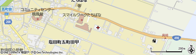 佐賀県嬉野市塩田町大字五町田甲1858周辺の地図
