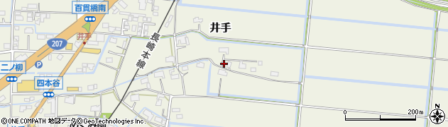 佐賀県鹿島市井手周辺の地図