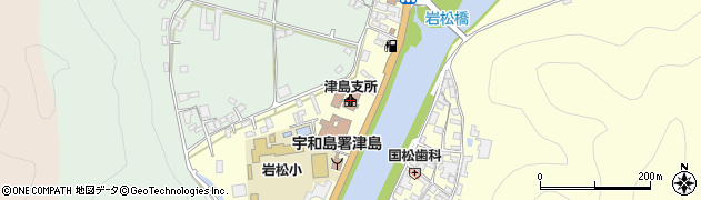 伊予銀行岩松支店周辺の地図