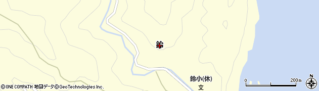 高知県黒潮町（幡多郡）鈴周辺の地図