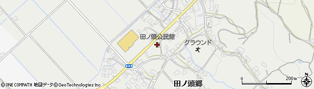 田の頭郷公民館周辺の地図