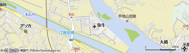 大分県臼杵市弥生154周辺の地図