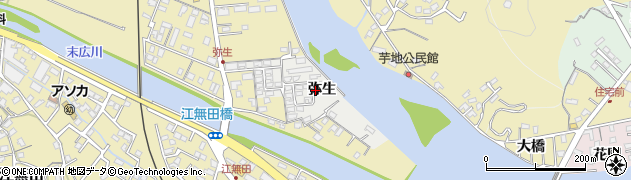 大分県臼杵市弥生周辺の地図