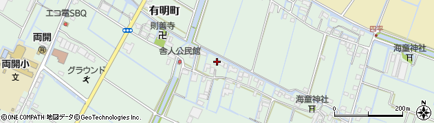 福岡県柳川市有明町1338周辺の地図