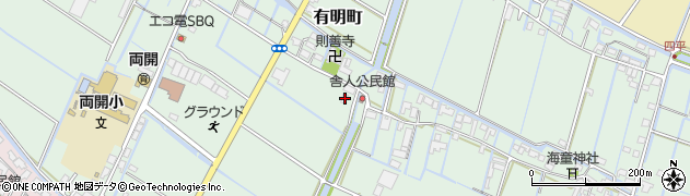 福岡県柳川市有明町1400周辺の地図