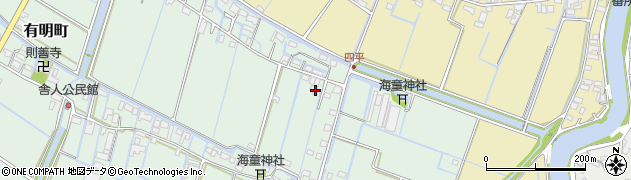 福岡県柳川市有明町718周辺の地図