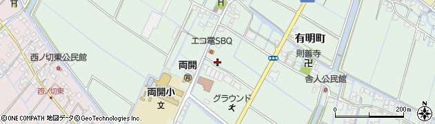 福岡県柳川市有明町1115周辺の地図