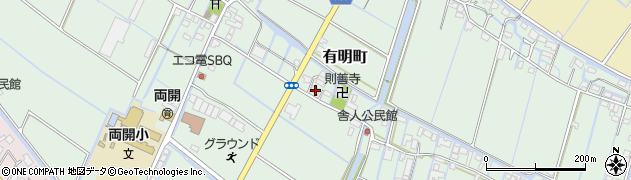 福岡県柳川市有明町1087周辺の地図