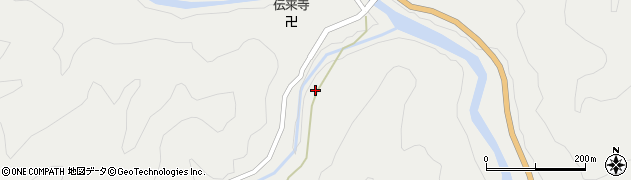 大分県日田市中津江村栃野1107周辺の地図