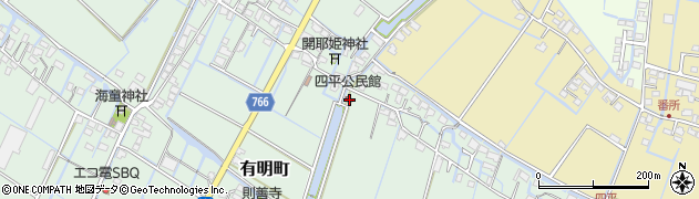 福岡県柳川市有明町644周辺の地図
