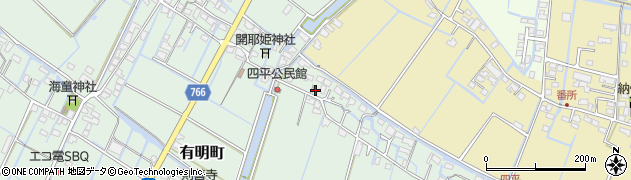 福岡県柳川市有明町642周辺の地図