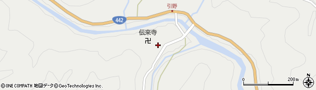 大分県日田市中津江村栃野1240周辺の地図