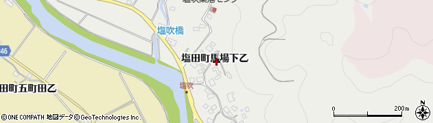 佐賀県嬉野市塩田町大字馬場下（乙）周辺の地図