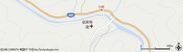 大分県日田市中津江村栃野1256周辺の地図