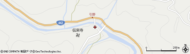 大分県日田市中津江村栃野1248周辺の地図