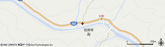 大分県日田市中津江村栃野505周辺の地図