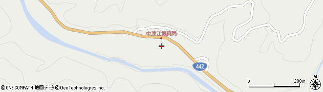 大分県日田市中津江村栃野353周辺の地図