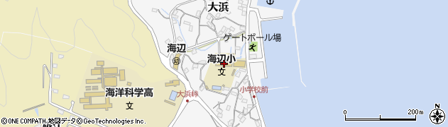 臼杵市立海辺小学校周辺の地図
