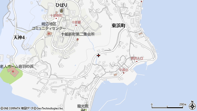 〒857-1172 長崎県佐世保市東浜町の地図