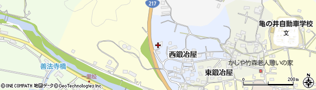 大分県臼杵市西鍛冶屋2849周辺の地図