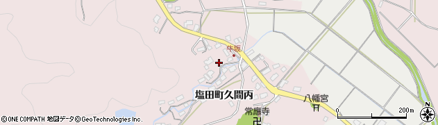 佐賀県嬉野市塩田町大字久間牛坂564周辺の地図