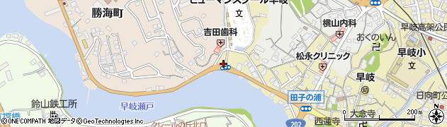 西肥自動車株式会社　早岐・田子の浦待合所周辺の地図