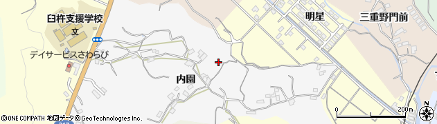 大分県臼杵市内園周辺の地図