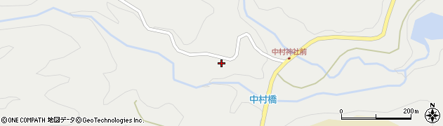 大分県日田市中津江村栃野4160周辺の地図