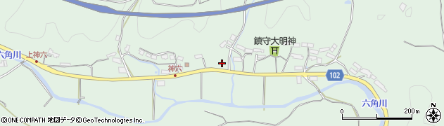 佐賀県武雄市西川登町大字神六周辺の地図