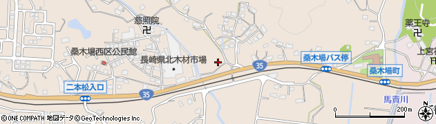 長崎県佐世保市桑木場町周辺の地図