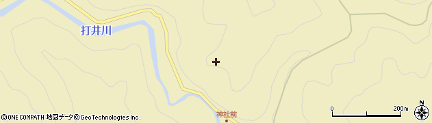 高知県四万十町（高岡郡）打井川周辺の地図