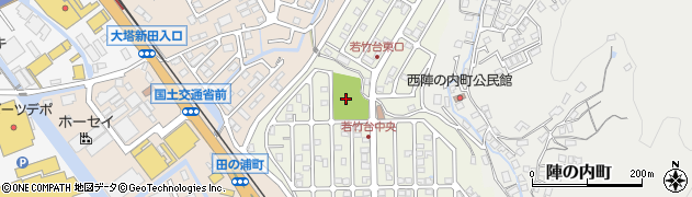 若竹台中央公園周辺の地図